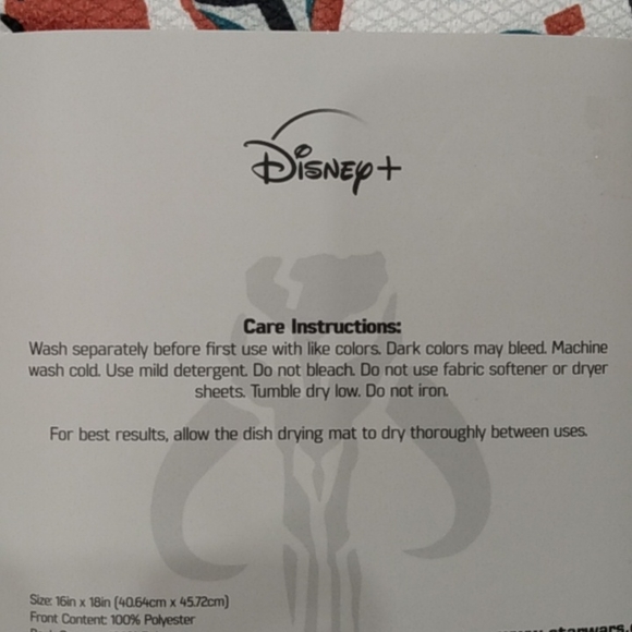 Star Wars The Mandalorian Dish Drying Mats 2 pack - Picture 6 of 7